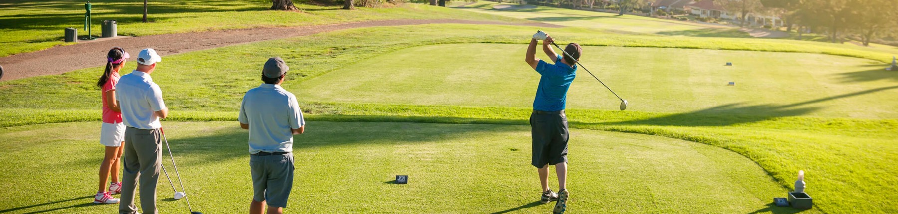 Group golfing at Madden's Gull Lake golf