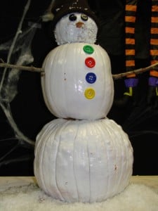 pumpkin snowman