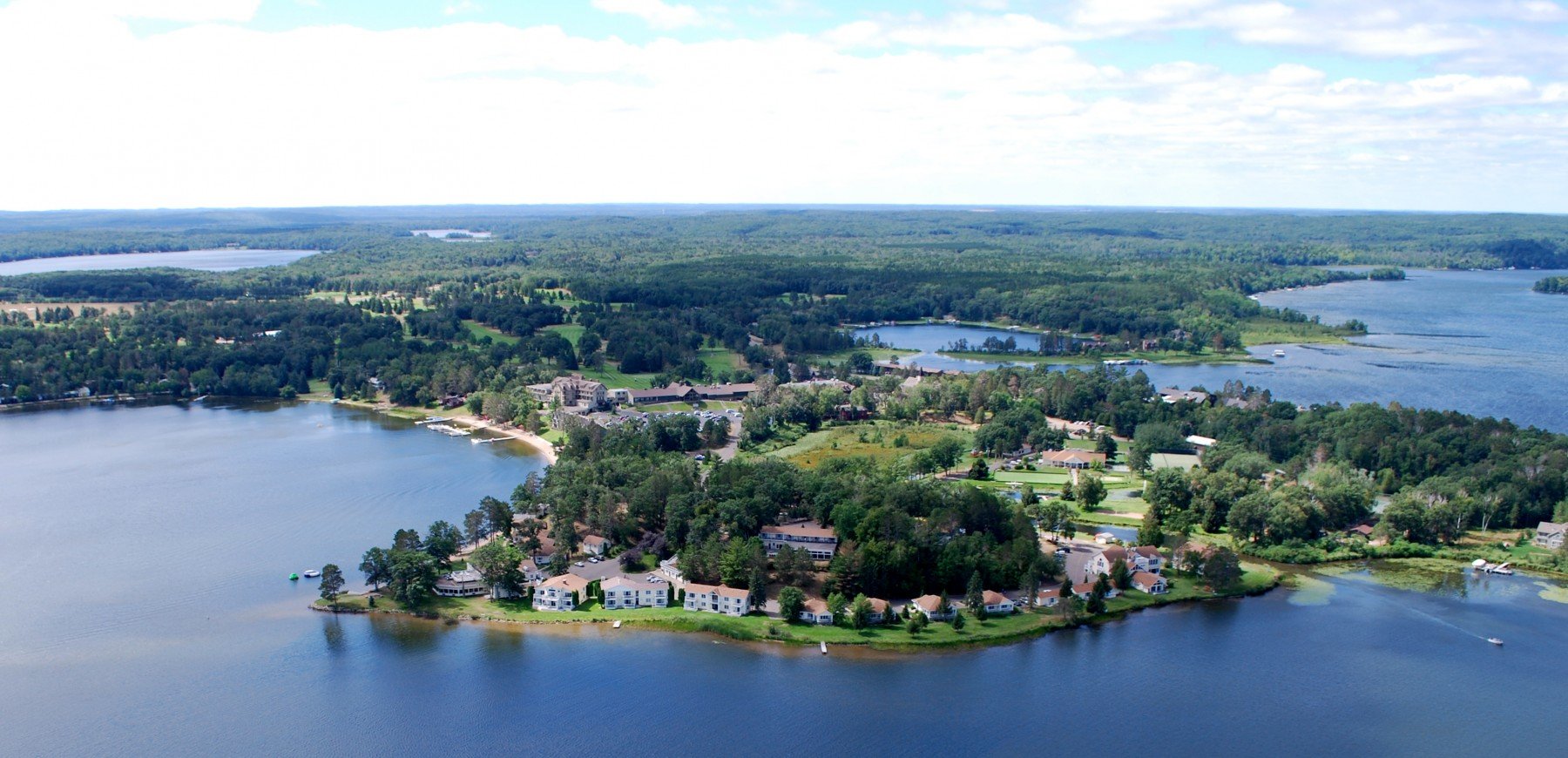 Aerial view of Madden's on Gull Lake