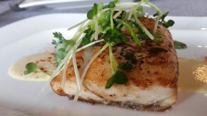 Fried Salmon served on a plate