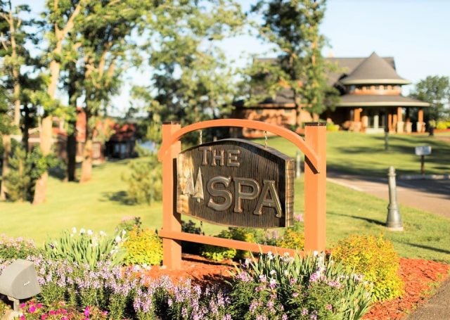 The Spa Sign at Madden's on Gull Lake Minnesota Resort