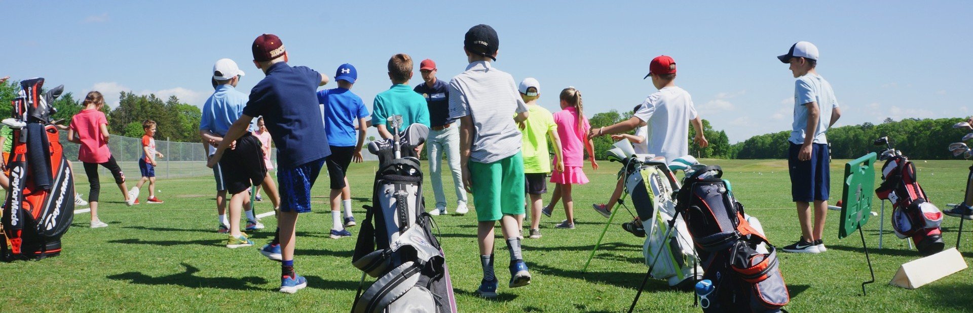 Junior golfers at golf camp at Madden's on Gull Lake