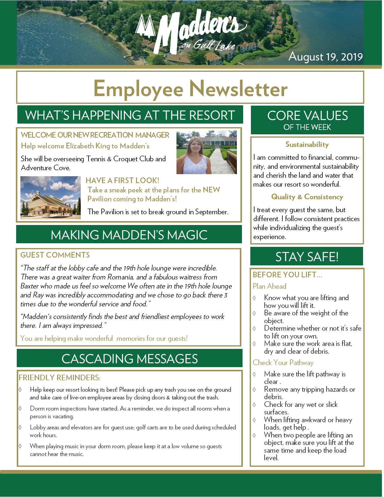 best employee newsletter examples
