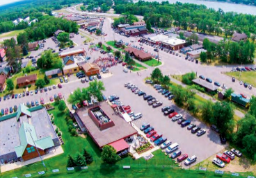 Aerial view of Nisswa city