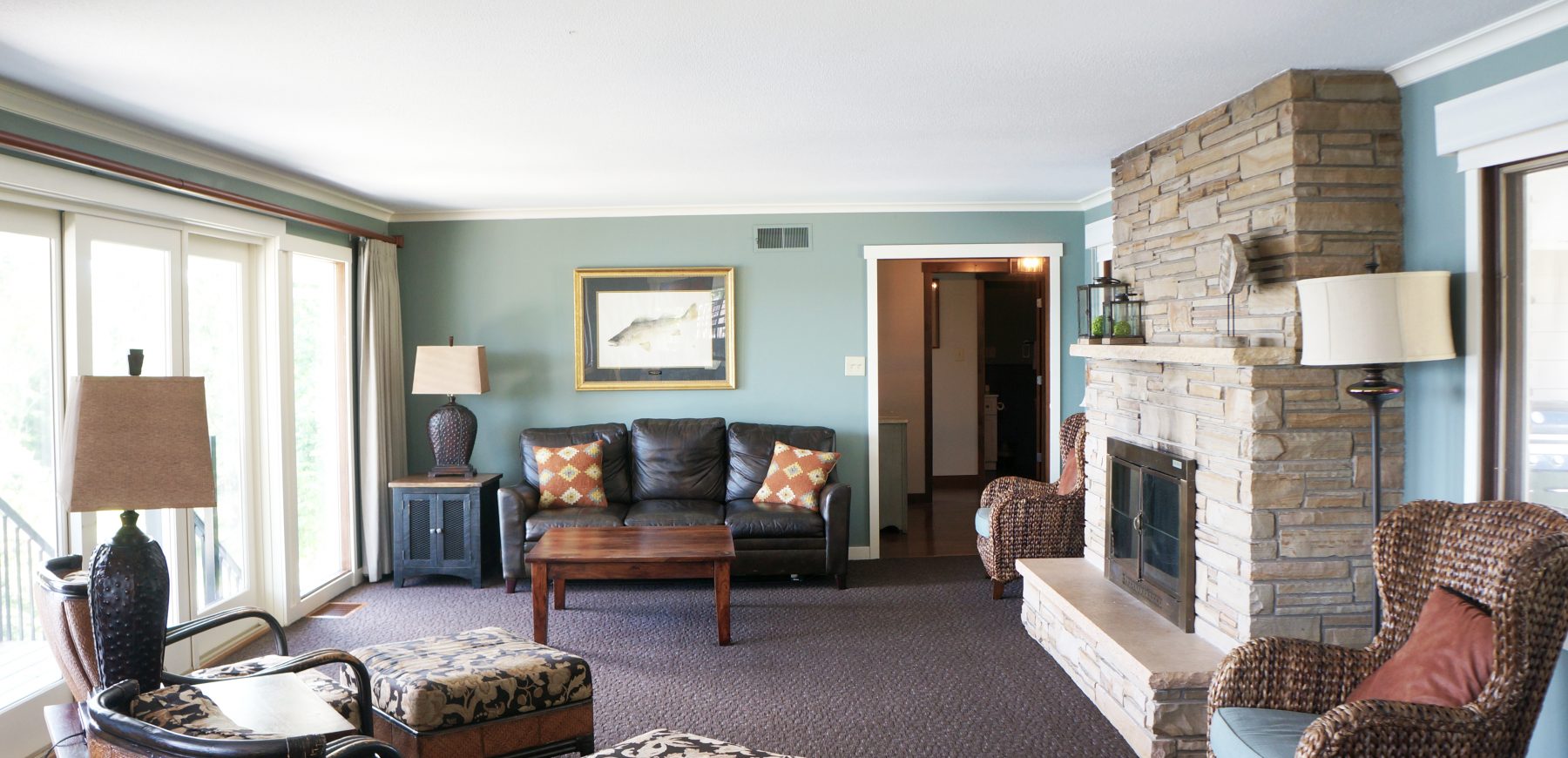 Madden House Living Room and Fireplace