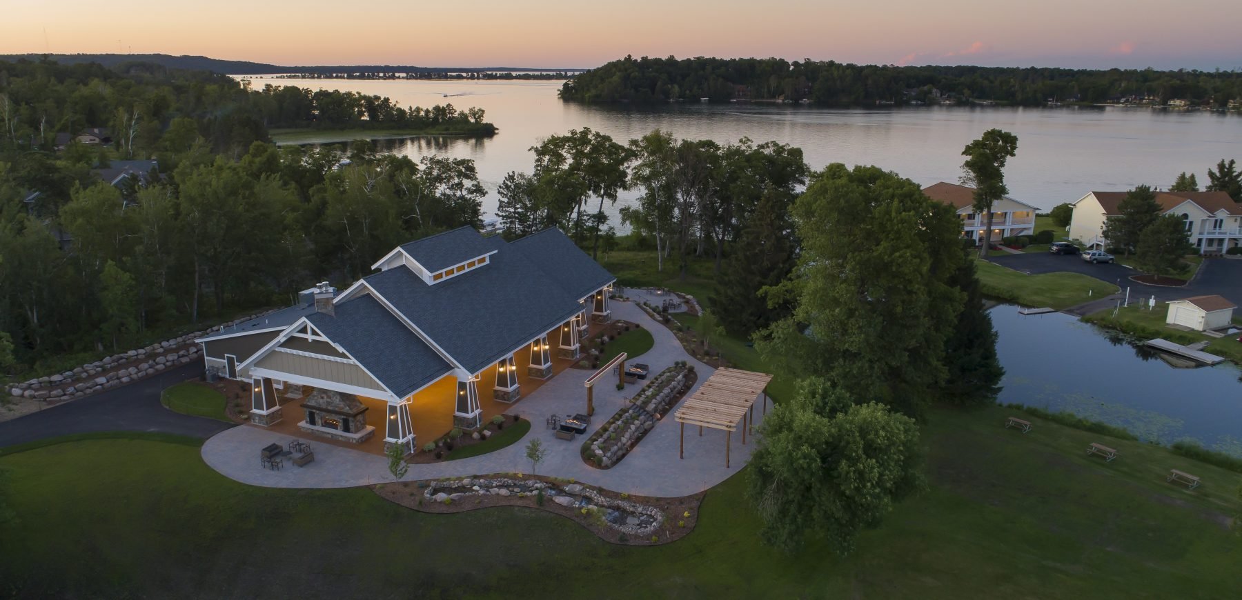 Aerial shot of The Pavilion