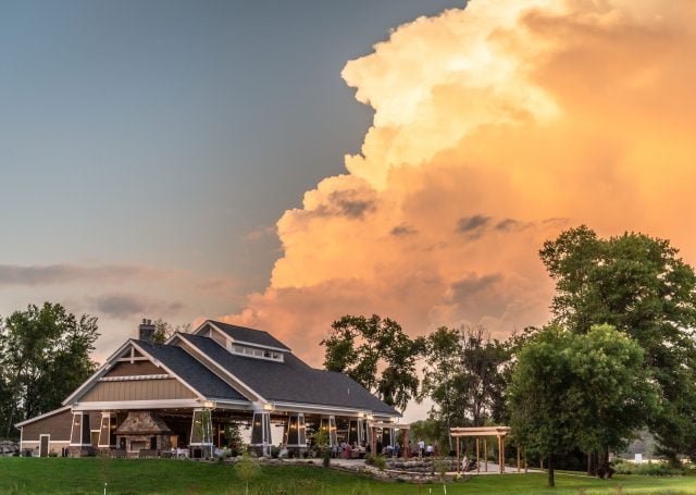 The Pavilion at Madden's during sunset
