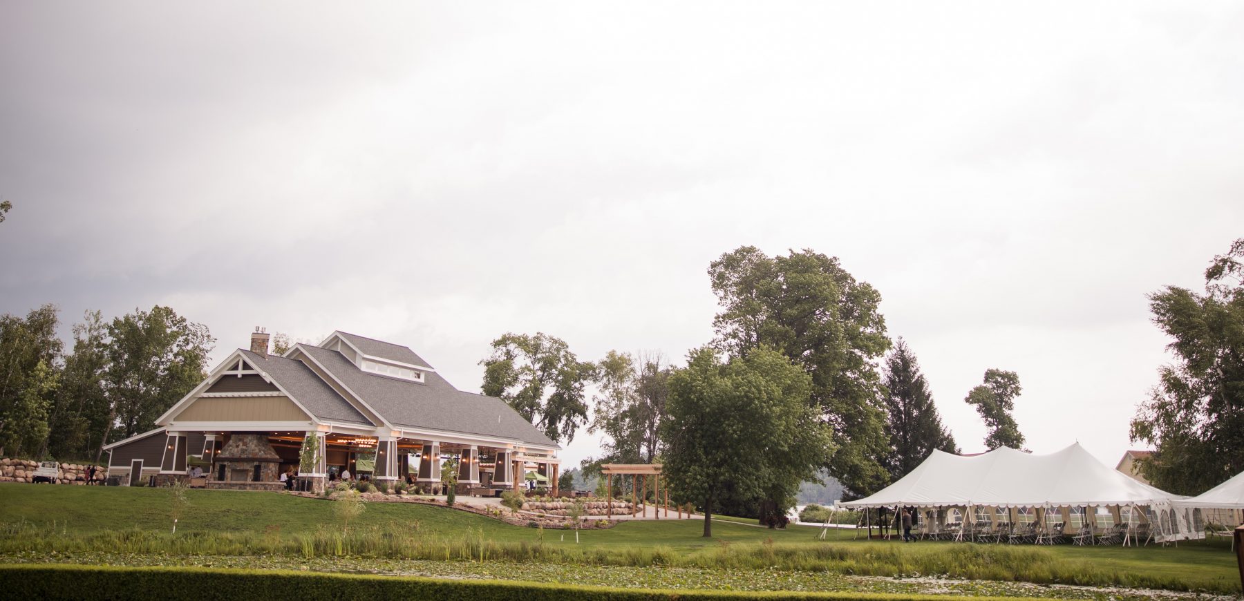 Exterior of the Pavilion during an overcast day