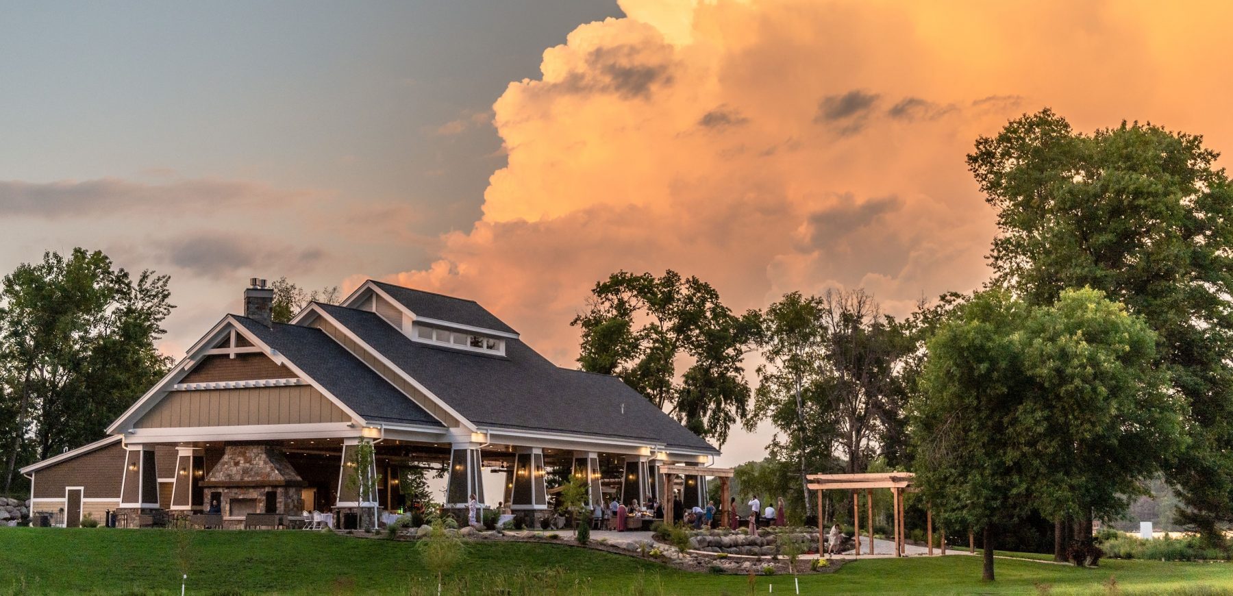 The Pavilion at Madden's during sunset