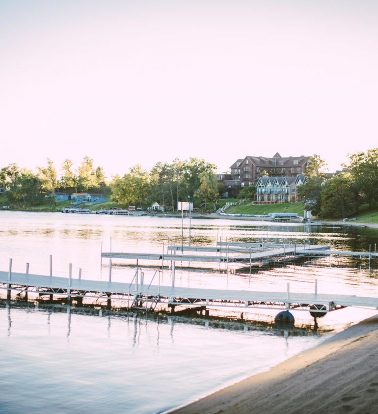 The dock at Madden's on Gull Lake