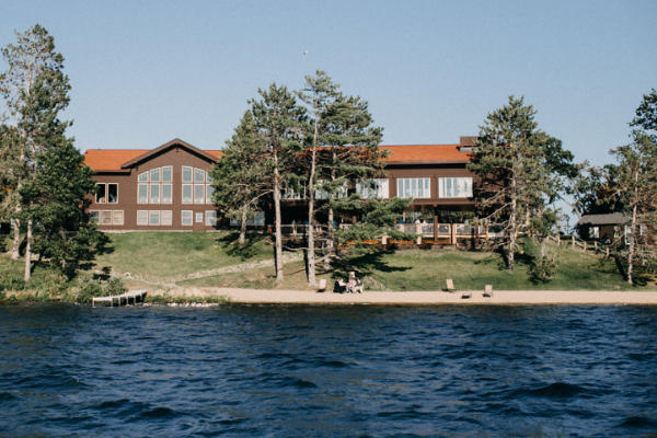 looking at Madden's resort from the lake