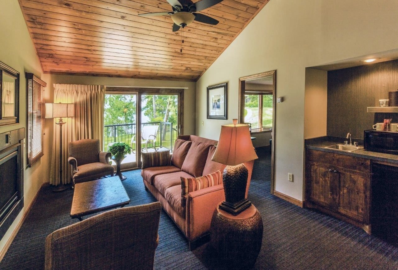 living room of hotel suite