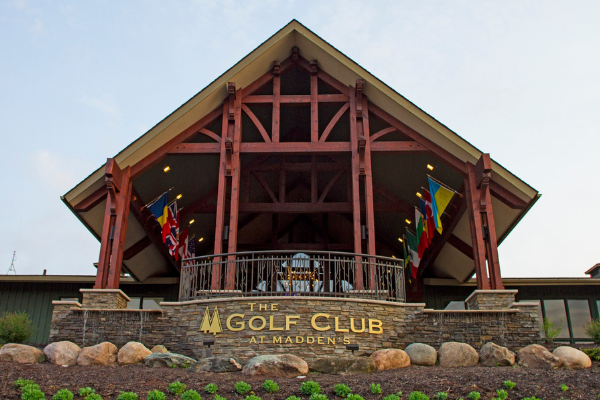 exterior of the golf club at maddens