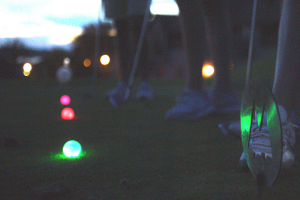 glow in the dark golf balls at night