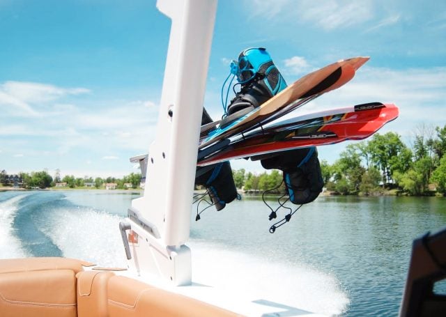 Water Skis on boat at Madden's on Gull Lake