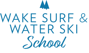 wake surf and water ski school logo