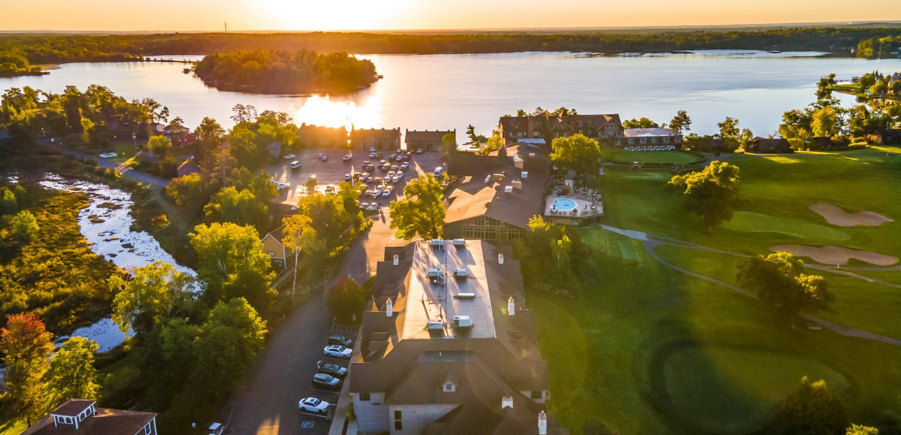 Aerial view of Madden's on Gull Lake, Minnesota Resort