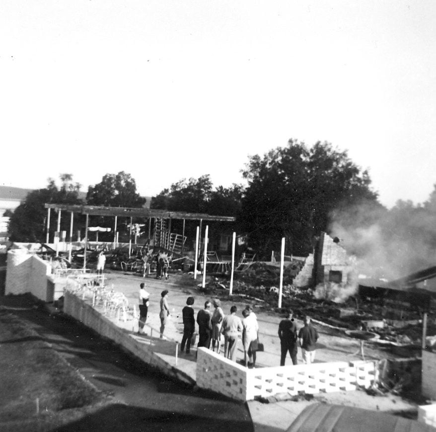 Old Madden's Inn Fire July 3, 1964